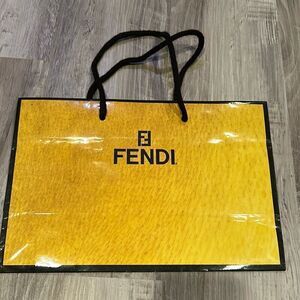 Vintage Fendi 1988 shopping bag glossy paper